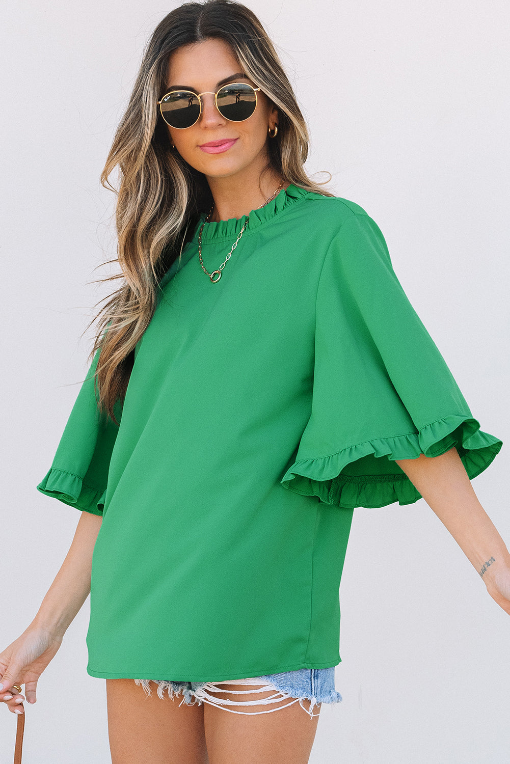 Holland Frilly Half Sleeve Blouse-2
