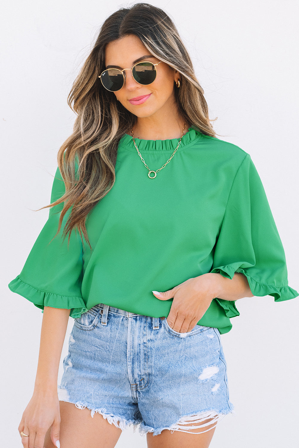 Holland Frilly Half Sleeve Blouse-0